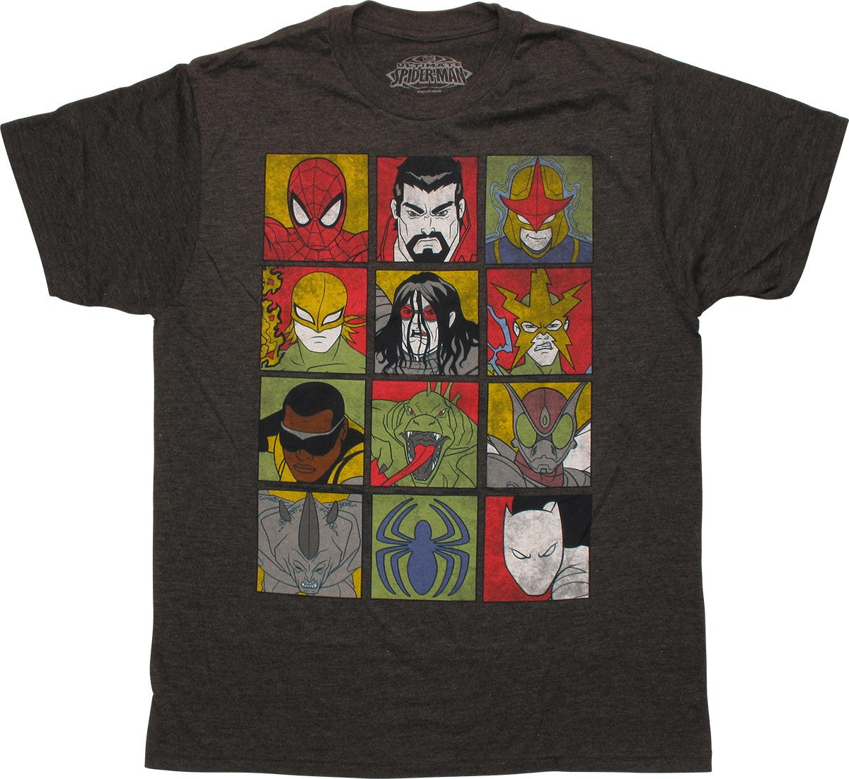 Spiderman Ultimate Character Squares T-Shirt Sheer