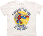 Spiderman Web Cool White Youth T Shirt