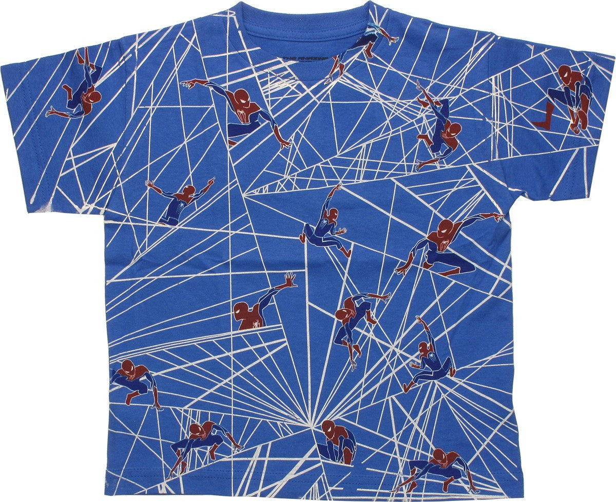 Spiderman Web Hanger All Over Juvenile T-Shirt
