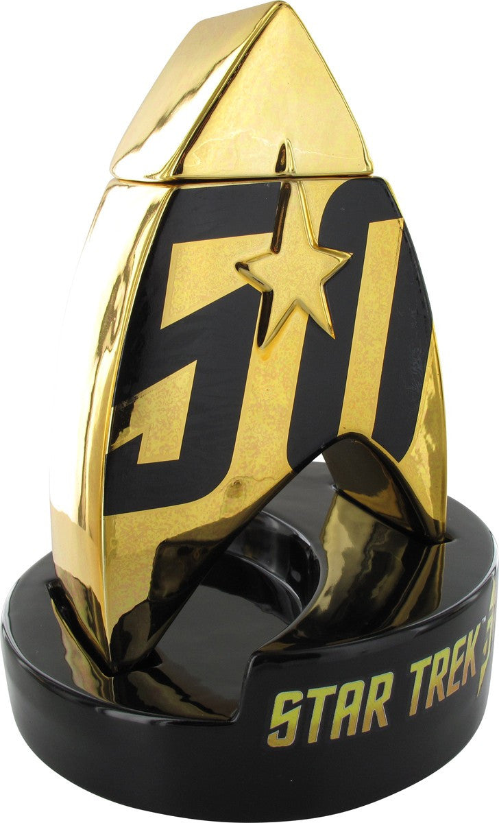 Star Trek 50th Anniversary Logo Lidded Ceramic Jar