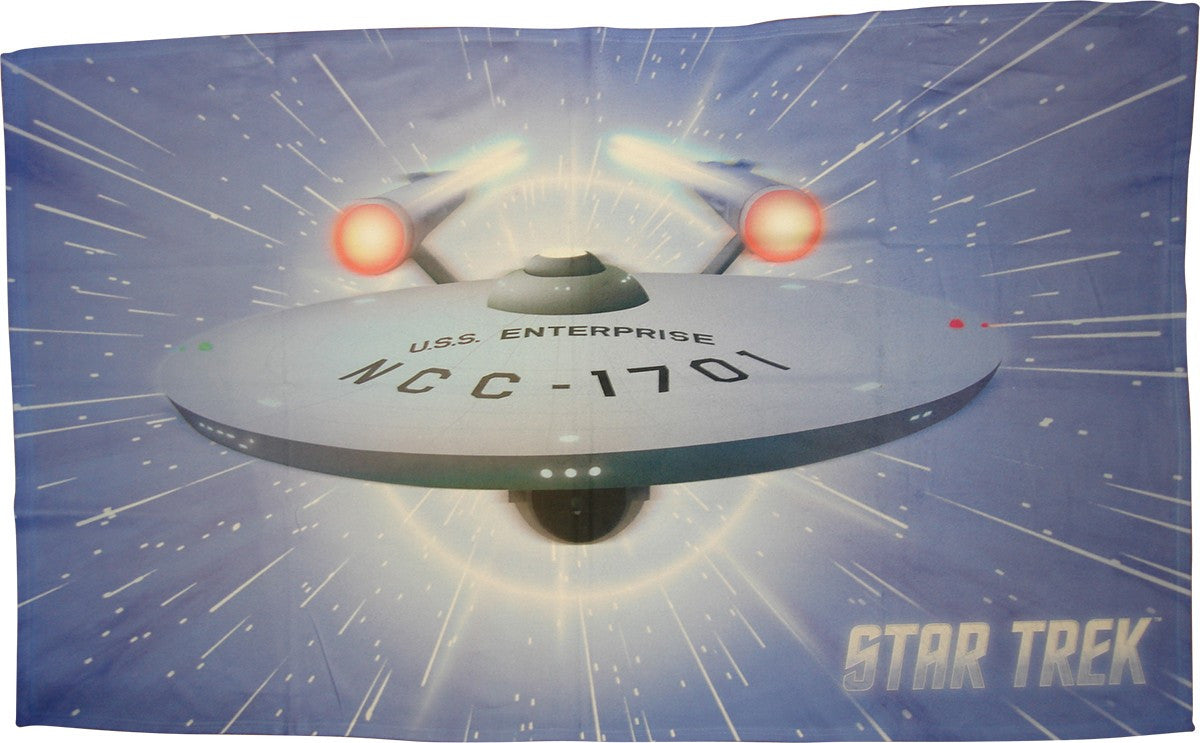 Star Trek Enterprise Warp Sublimated Fleece Blanket