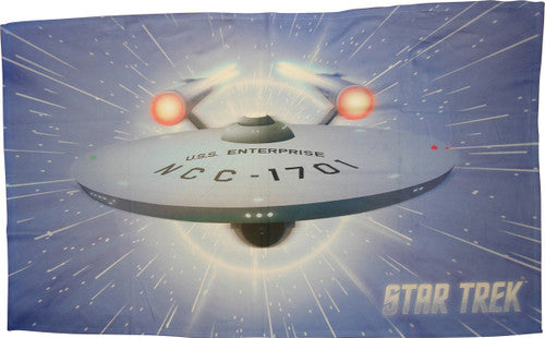 Star Trek Enterprise Warp Sublimated Fleece Blanket