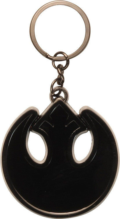 Star Wars Black Rebel Logo Metal Keychain