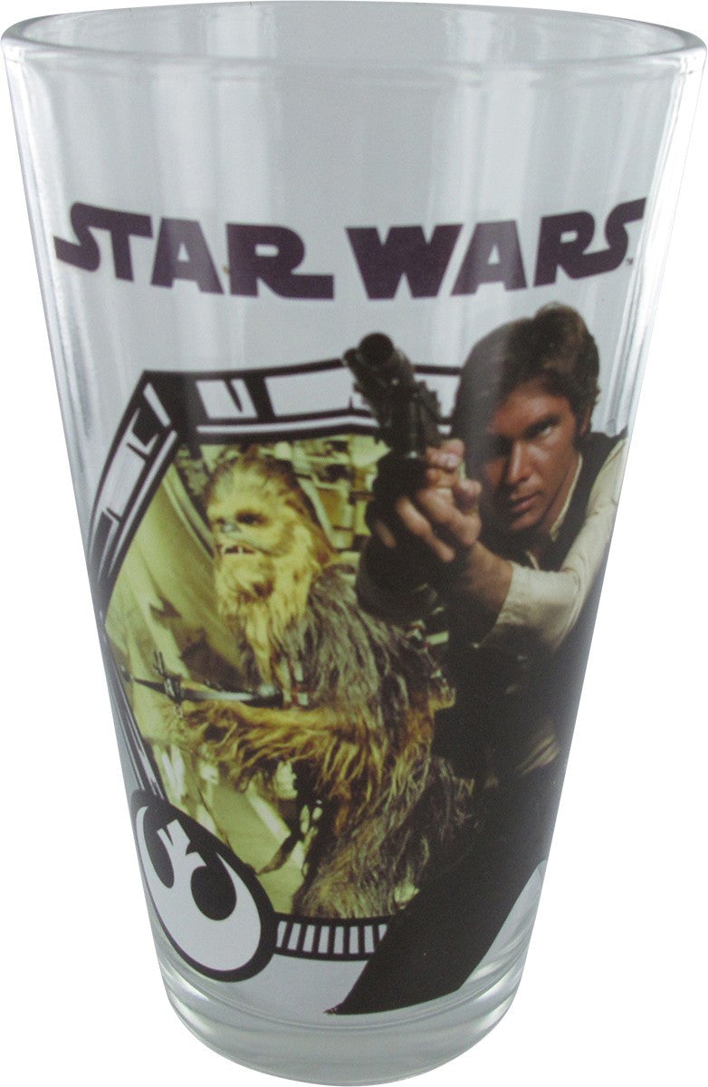 Star Wars Chewbacca and Han Solo Pint Glass