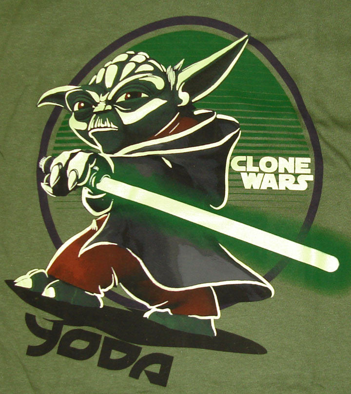 Star Wars Clone Wars Yoda Long Sleeve Youth T Shirt