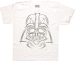 Star Wars Darth Sketch White Youth T Shirt