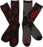 Star Wars Darth Vader 2 Pack Crew Socks Set