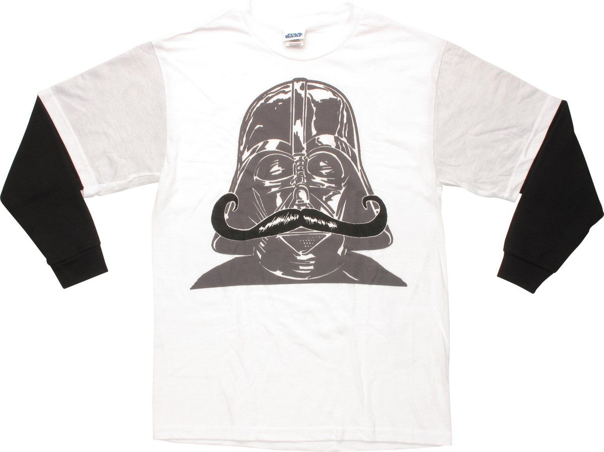 Star Wars Darth Vader Mustache LS Youth T-Shirt