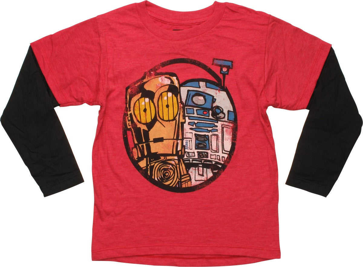 Star Wars Droids Red Long Sleeve Juvenile T-Shirt