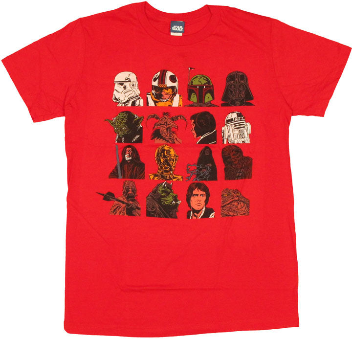Star Wars Heads T Shirt Sheer