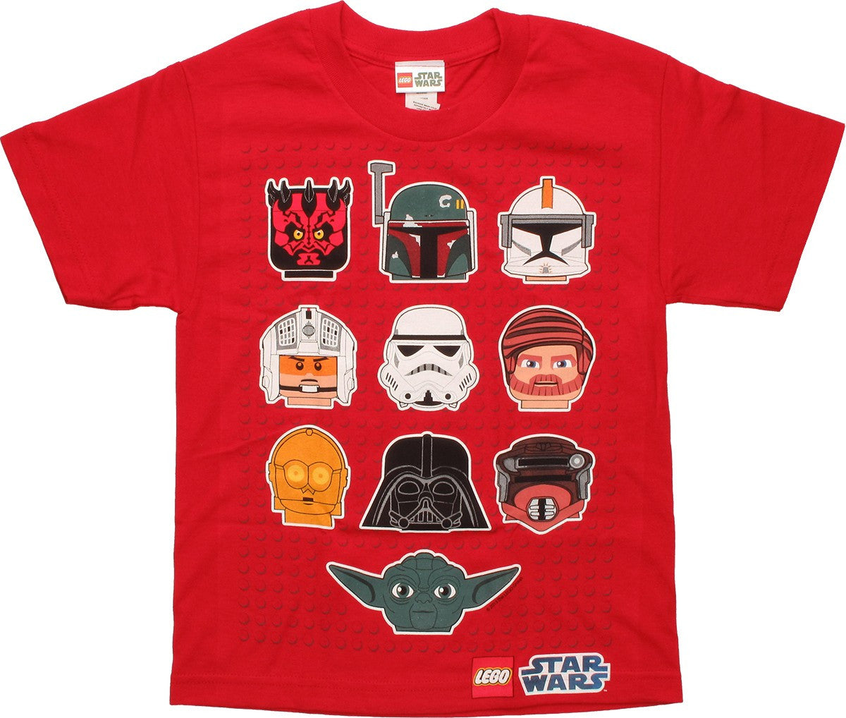 Star Wars Lego Heads Red Youth T Shirt