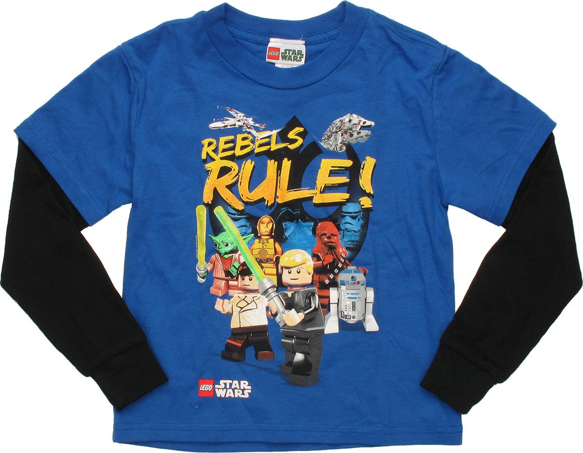 Star Wars Lego Rebels Rule LS Juvenile T-Shirt