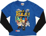 Star Wars Lego Rebels Rule LS Juvenile T-Shirt