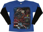 Star Wars Lego Ship Battle Long Sleeve Youth T Shirt