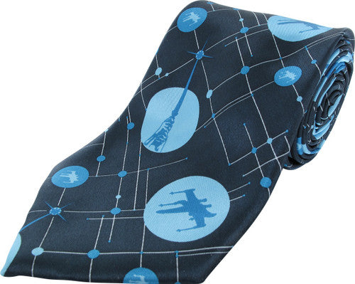 Star Wars Lightsaber and X-Wing Silhouette Tie