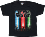 Star Wars Lightsaber Trio Black Youth T Shirt