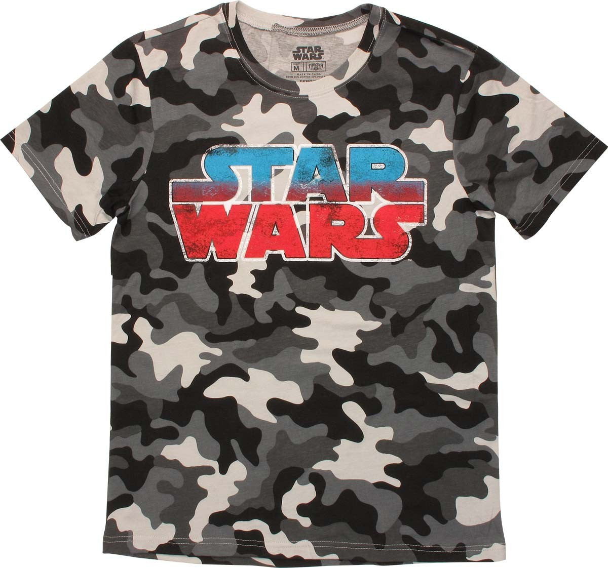 Star Wars Logo Snow Camo T Shirt