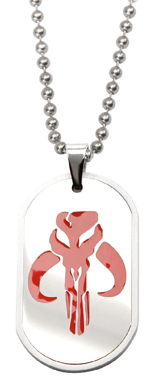 Star Wars Mandalorian Icon Dog Tag Necklace