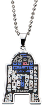 Star Wars R2-D2 Droid Words Necklace