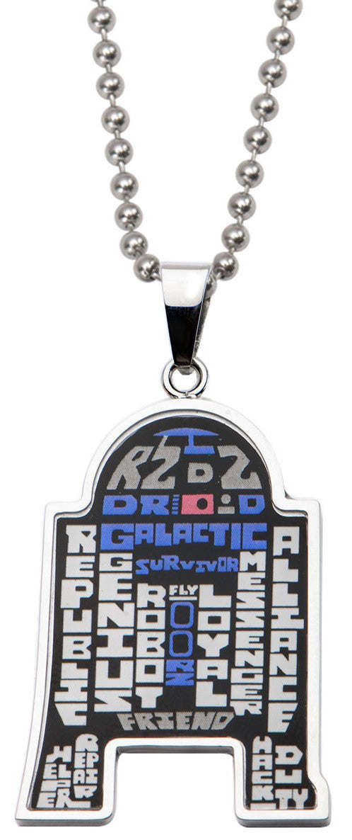 Star Wars R2-D2 Droid Words Necklace