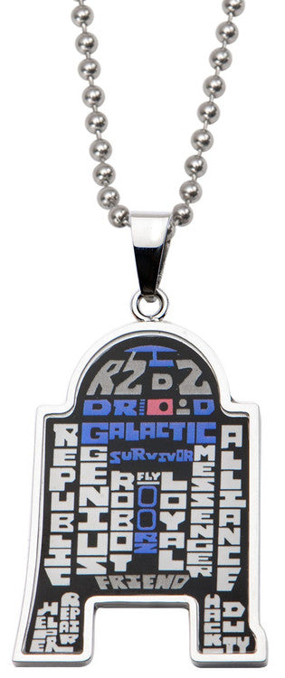 Star Wars R2-D2 Droid Words Necklace