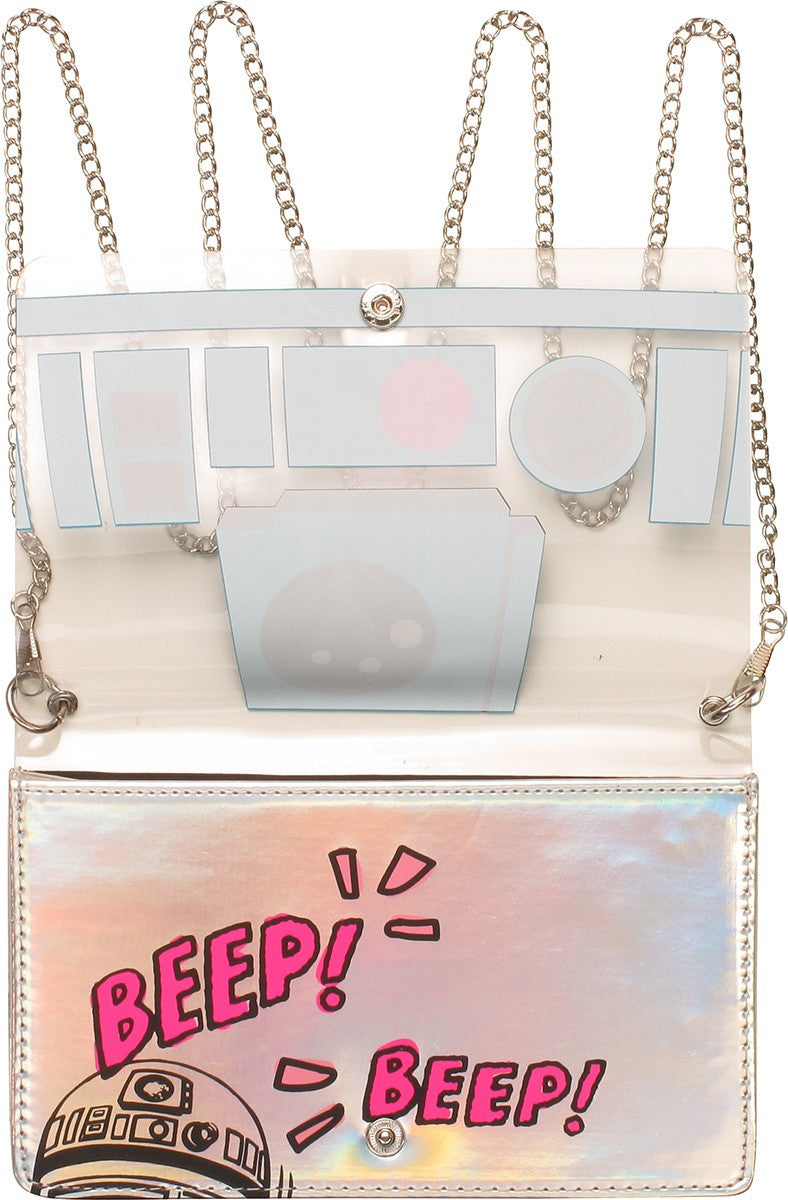 Star Wars R2-D2 Clear Front Chain Clutch Wallet