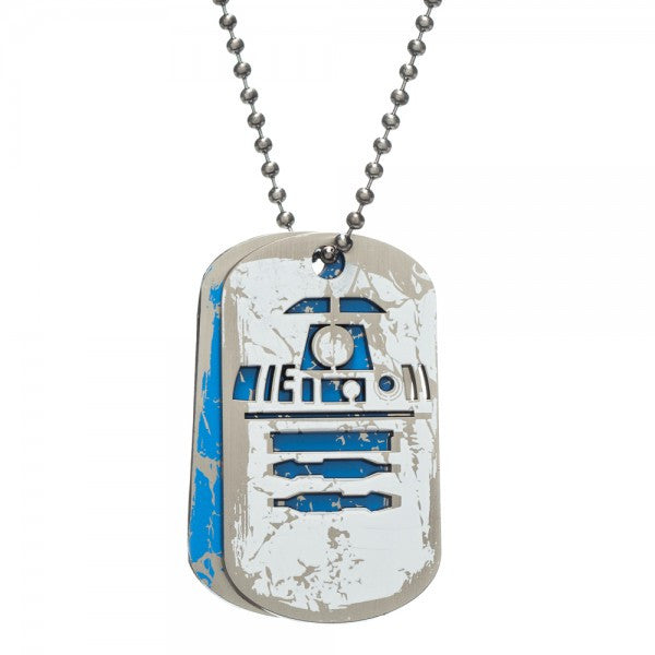 Star Wars R2D2 Die Cut Dog Tag Necklace