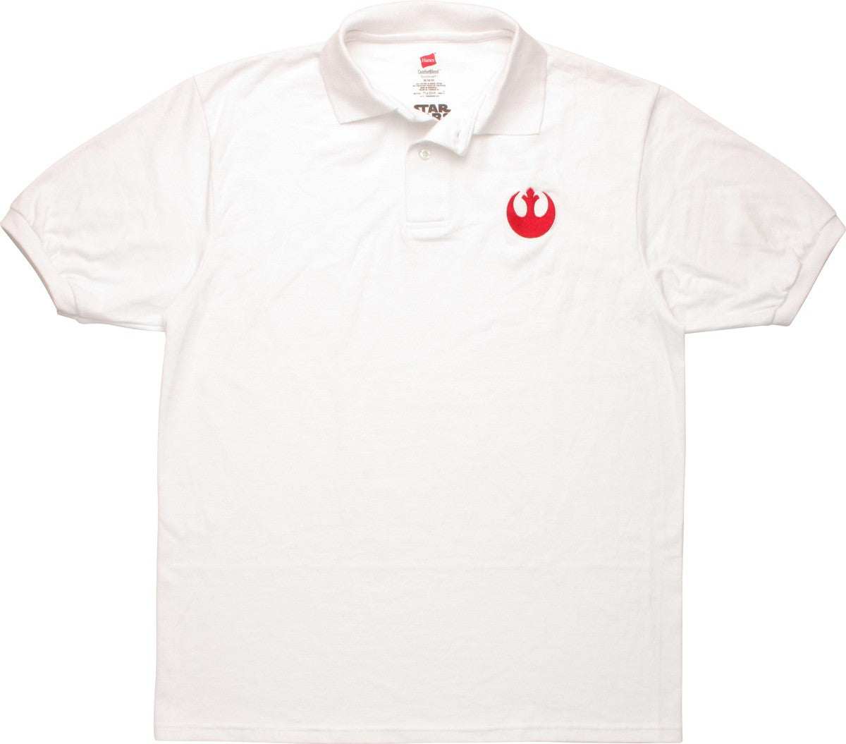Star Wars Rebel Red Alliance Logo White Polo Shirt