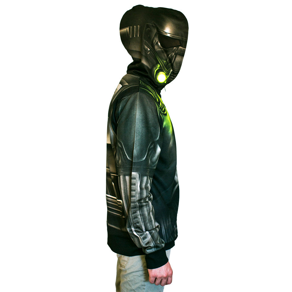 Star Wars Rogue One Death Trooper Face Zip Hoodie