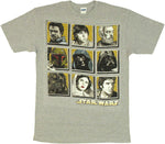 Star Wars Shaded Face Grid T Shirt Sheer