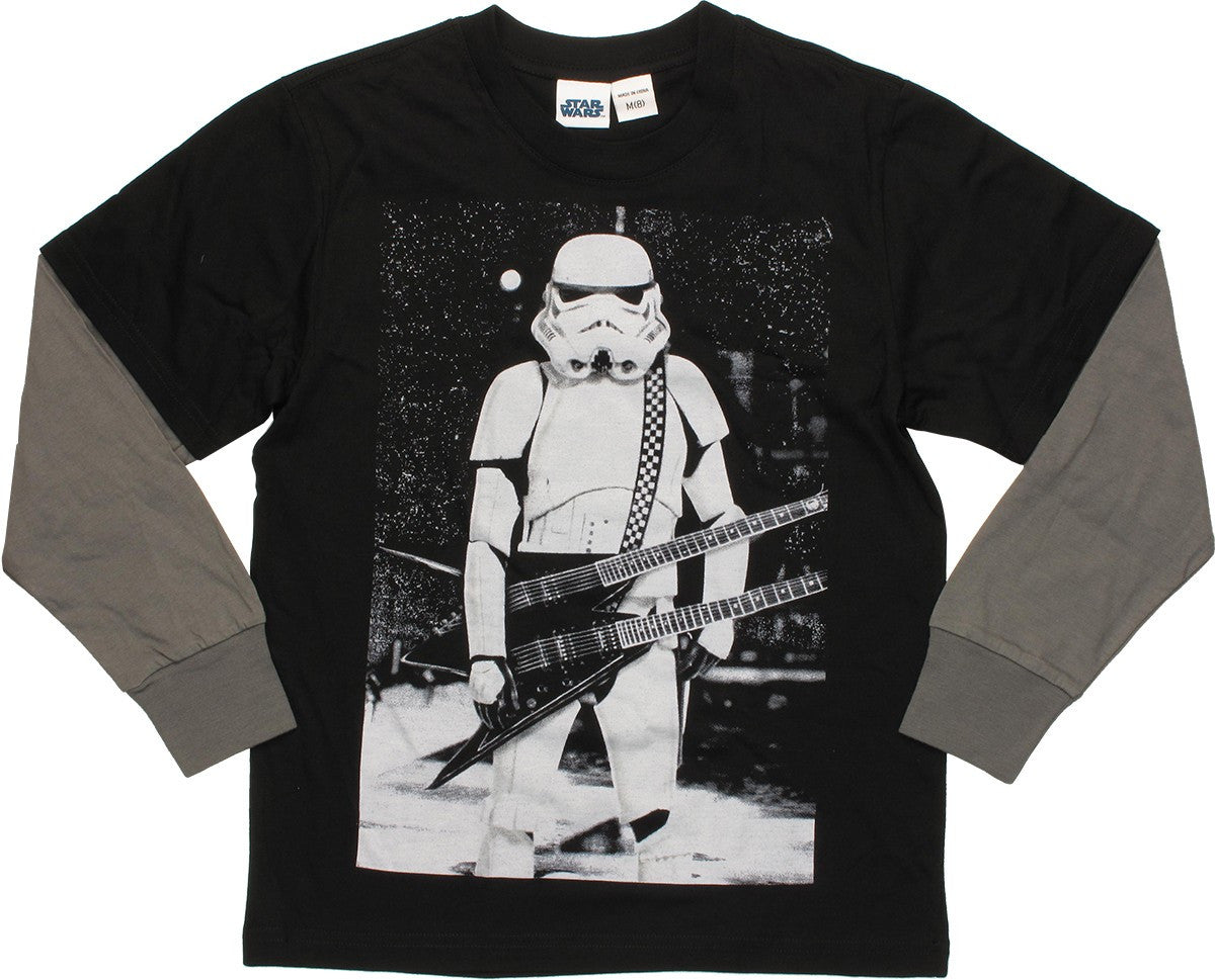 Star Wars Stormtrooper Double Guitar LS Youth T-Shirt