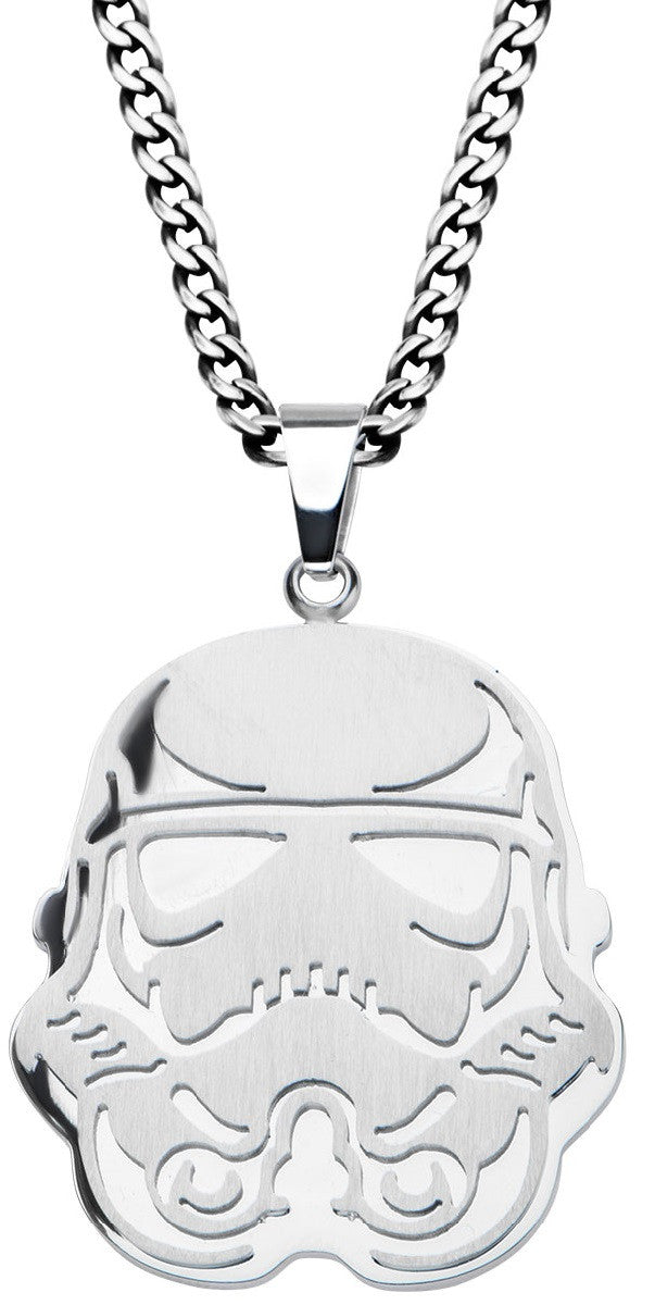 Star Wars Stormtrooper Helmet Silver Necklace