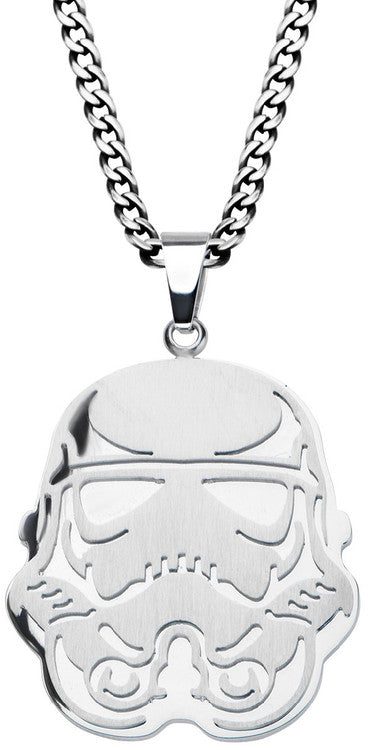 Star Wars Stormtrooper Helmet Silver Necklace