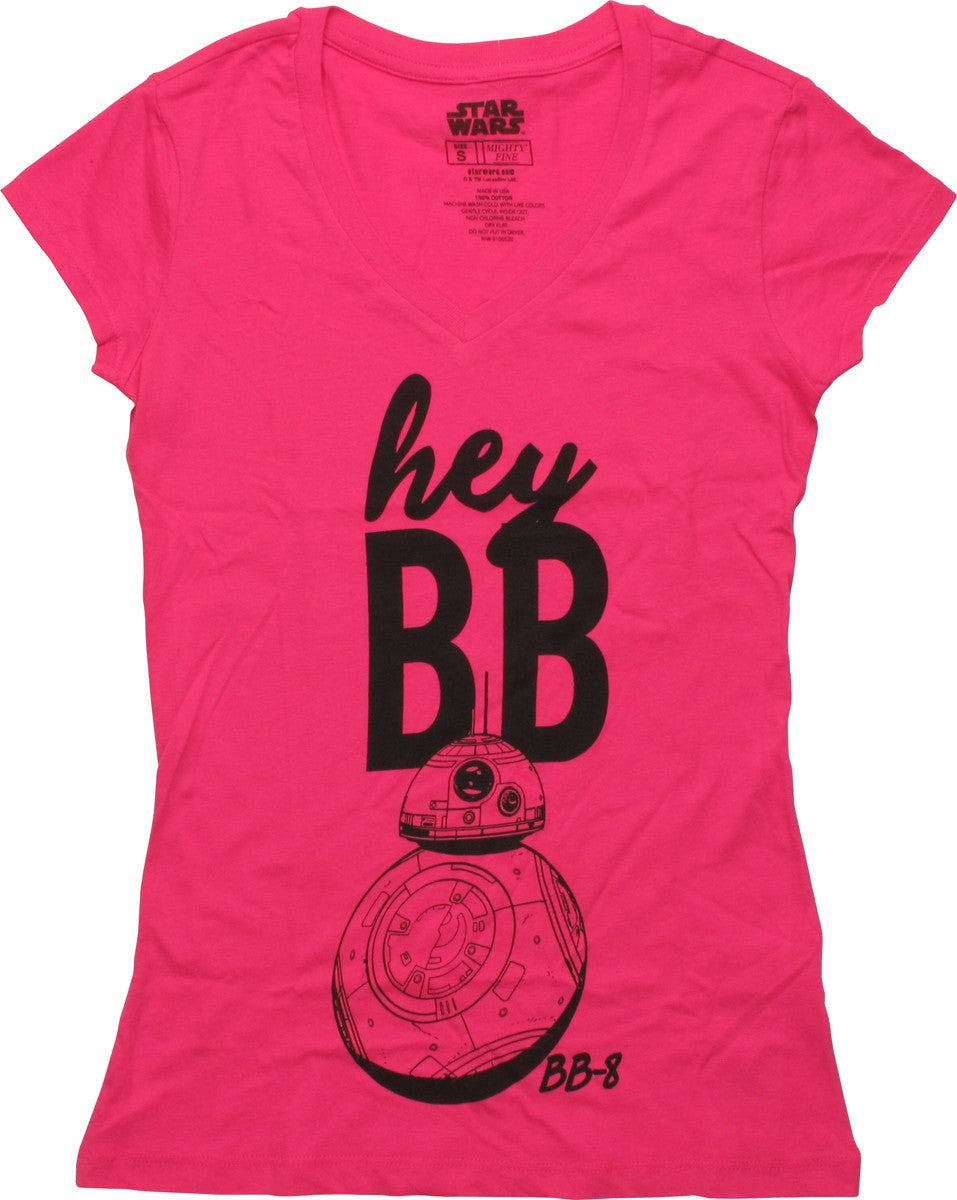 Star Wars TFA Hey BB-8 V Neck Juniors T-Shirt