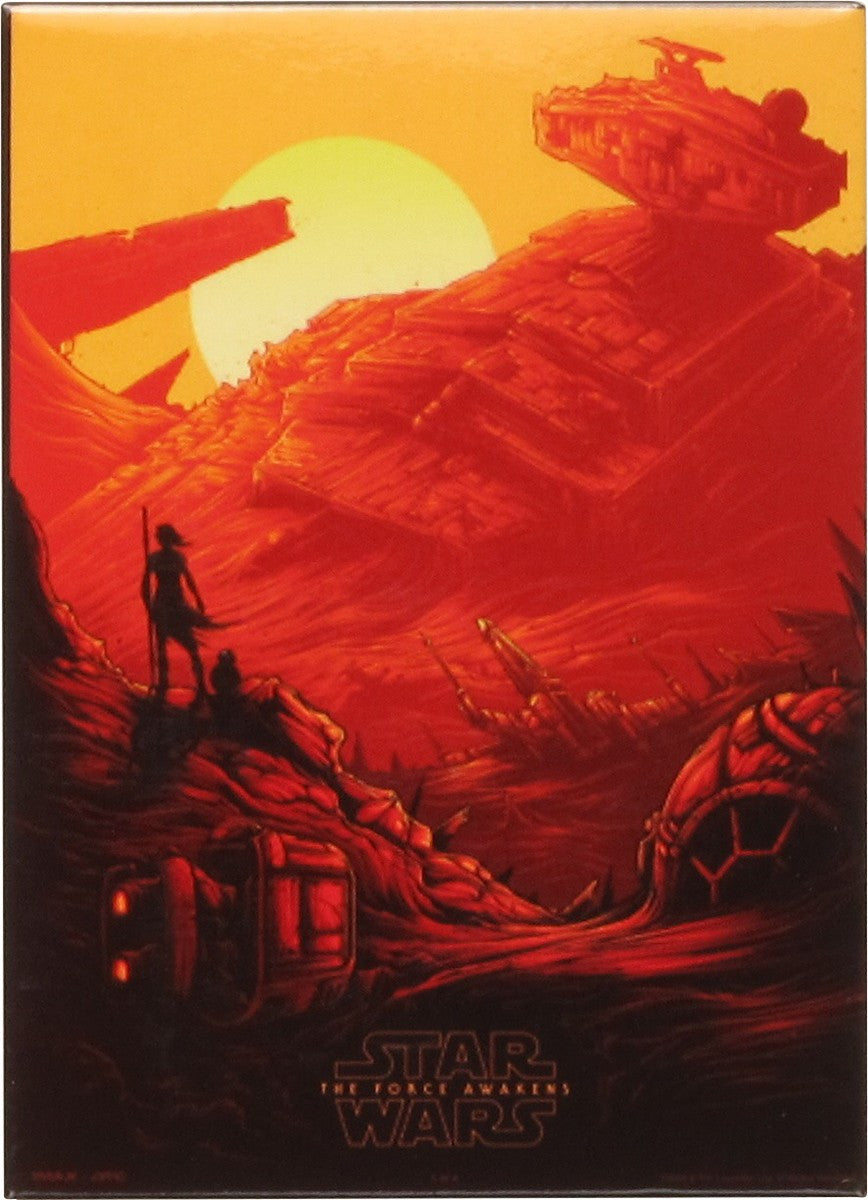Star Wars TFA Rey Star Destroyer Crash Tile Magnet