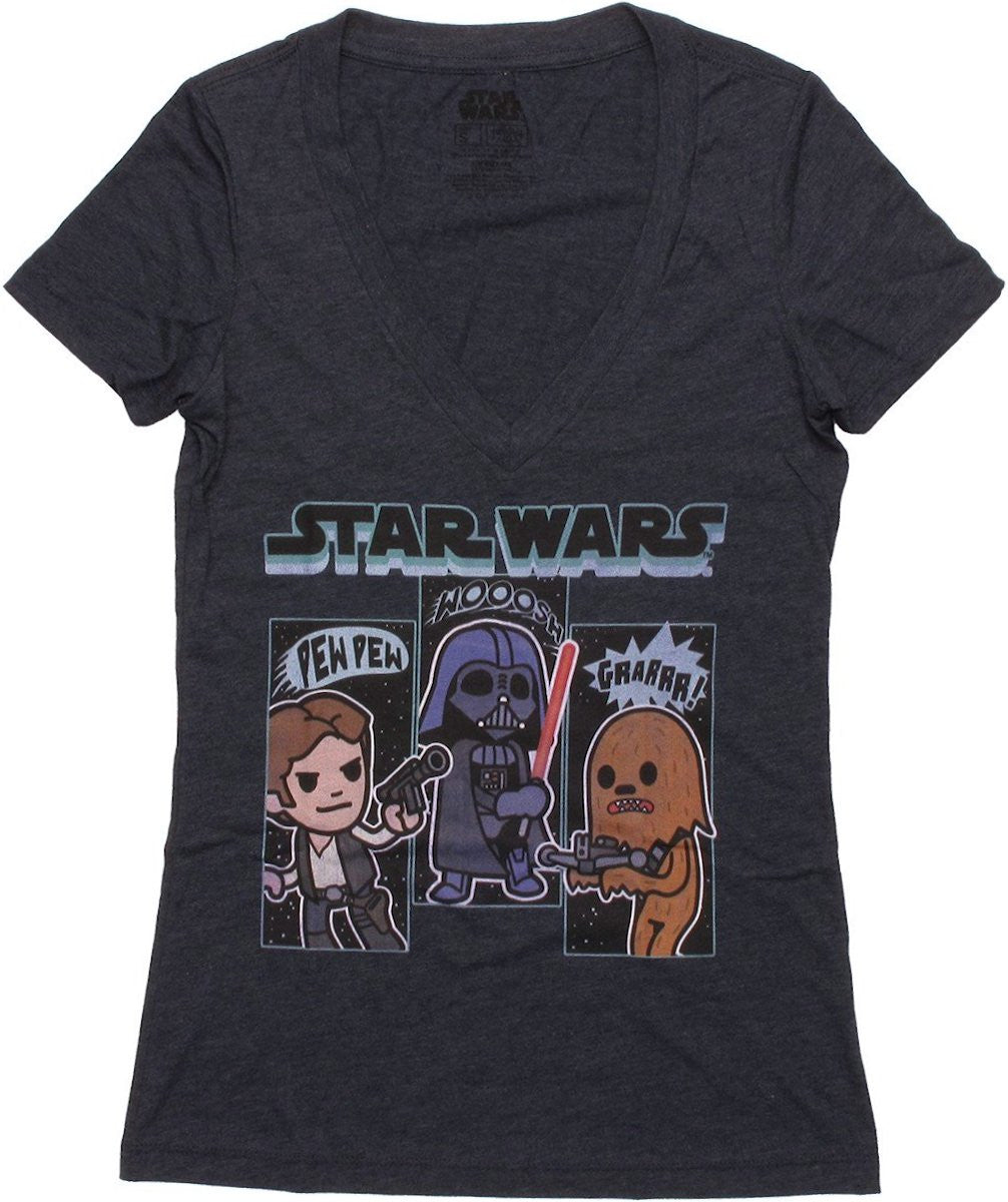 Star Wars Toon Sounds V Neck Baby Tee