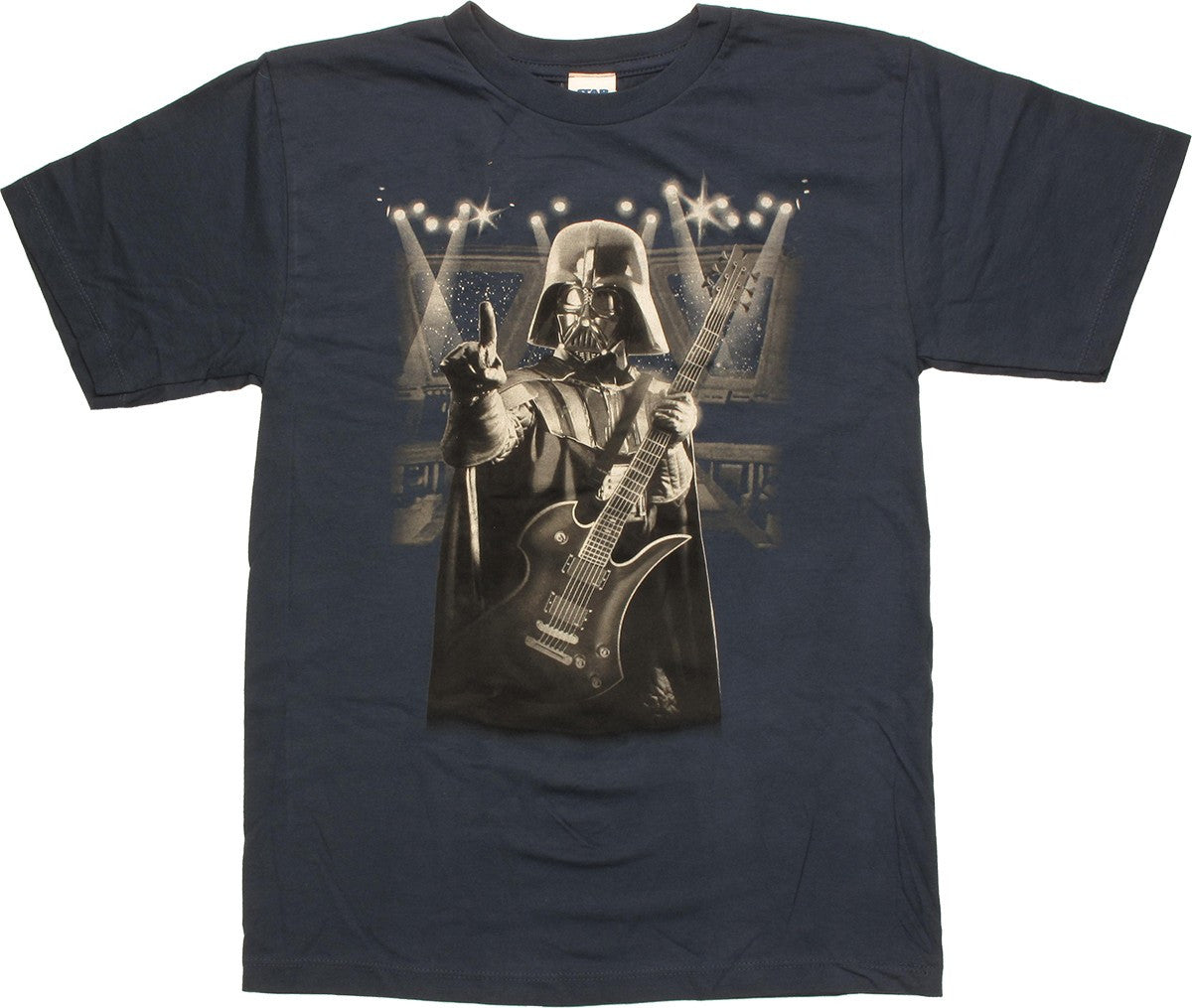 Star Wars Vader Playing Guitar Navy Youth T-Shirt