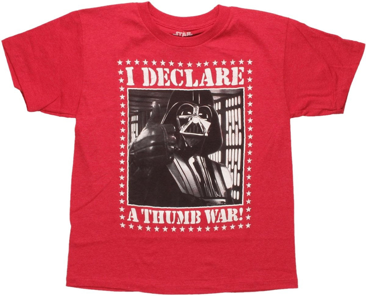 Star Wars Vader Thumb War Youth T Shirt