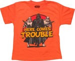 Star Wars Vader Trouble Orange Juvenile T-Shirt