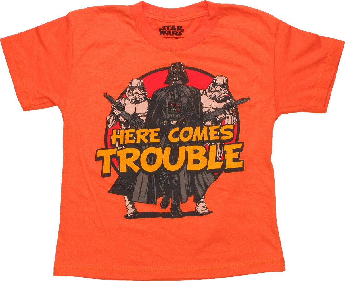 Star Wars Vader Trouble Orange Juvenile T-Shirt