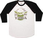 Star Wars Yoda Circle Raglan T-Shirt Sheer