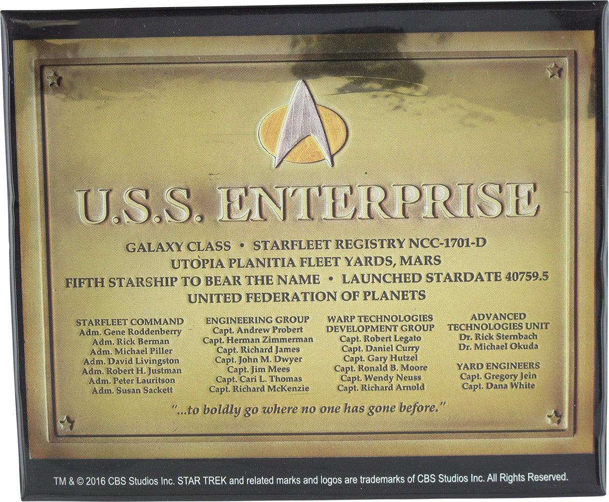 Star Trek Enterprise Stat Plaque Sticker
