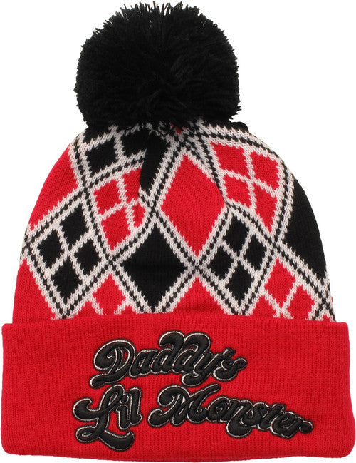 Suicide Squad Daddy's Lil Monster Cuff Pom Beanie