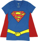 Supergirl Glitter Logo Cape Baby Tee