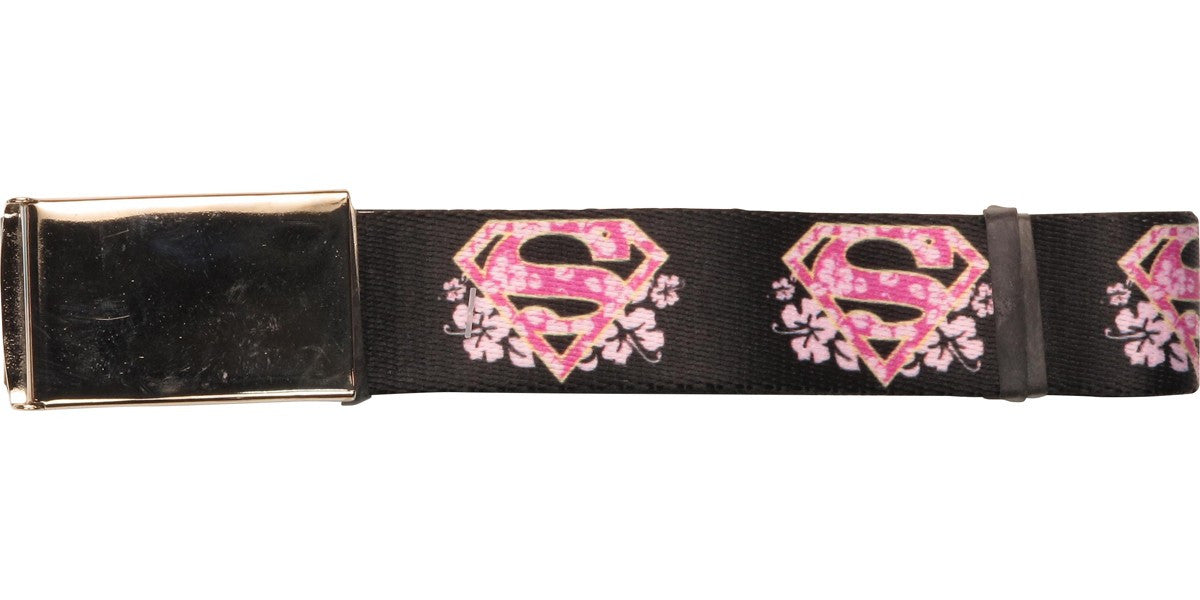 Supergirl Hibiscus Shield Mesh Belt
