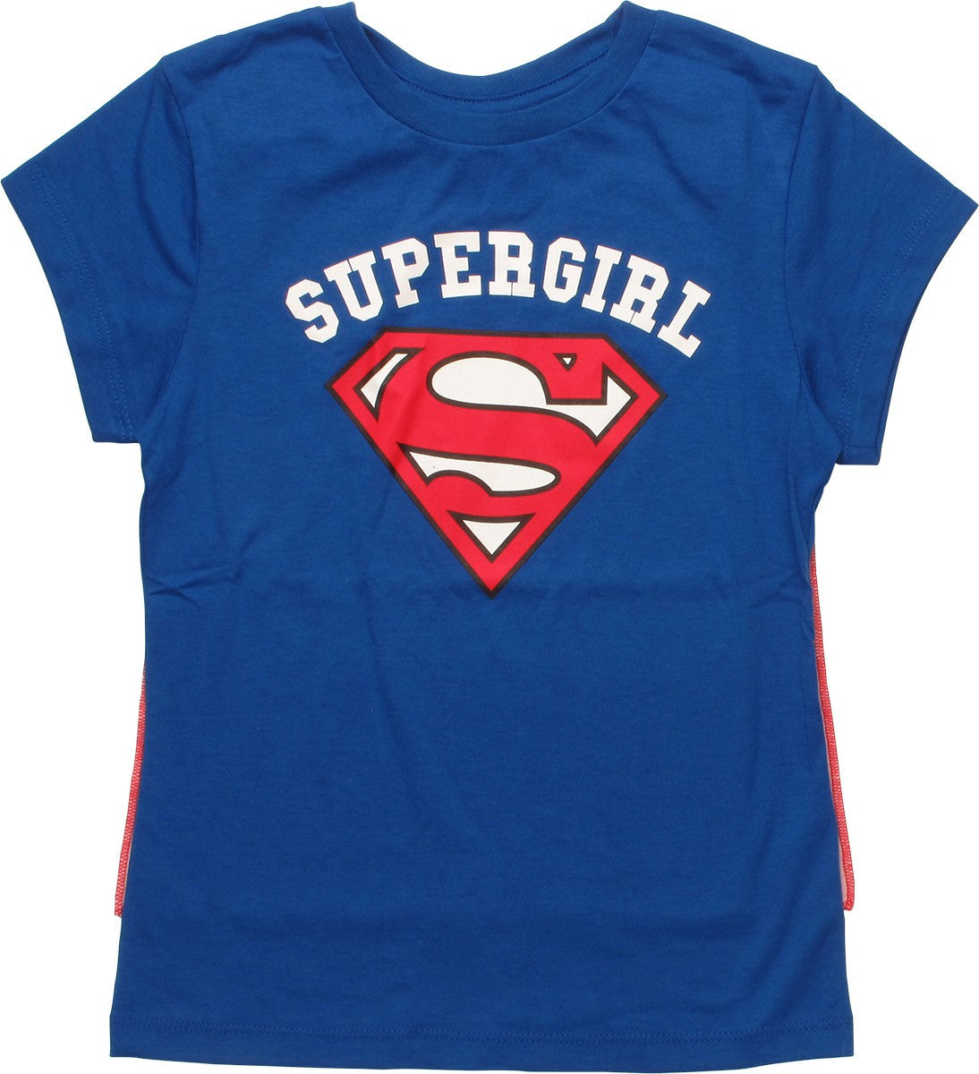 Supergirl Name Over Logo Caped Youth Girls T-Shirt