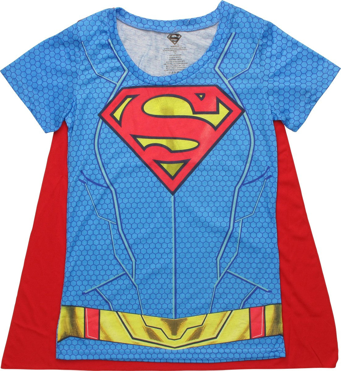 Supergirl Sublimated Logo Cape Juniors T-Shirt