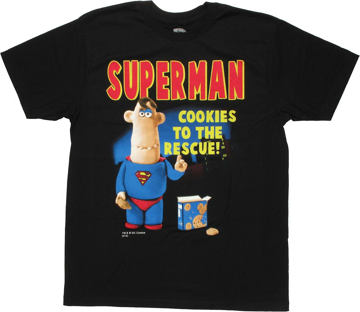 Superman Aardman Cookies T Shirt Sheer