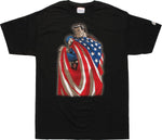 Superman American Flag Cape T-Shirt