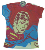 Superman Portrait Sublimated Juniors T-Shirt